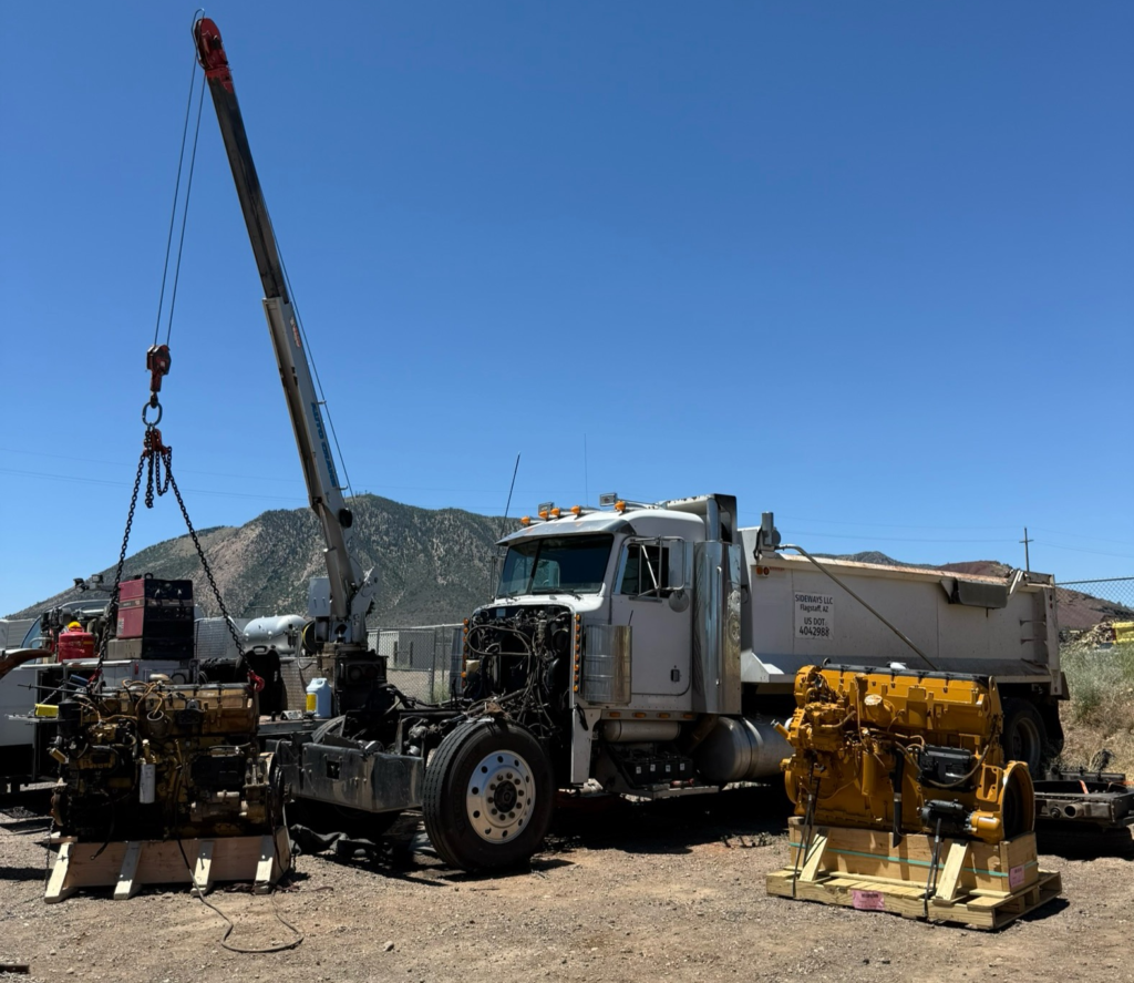 Dump Truck Engine Replacement on location