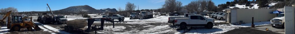Photo of our yard for heavy equipment repair. 